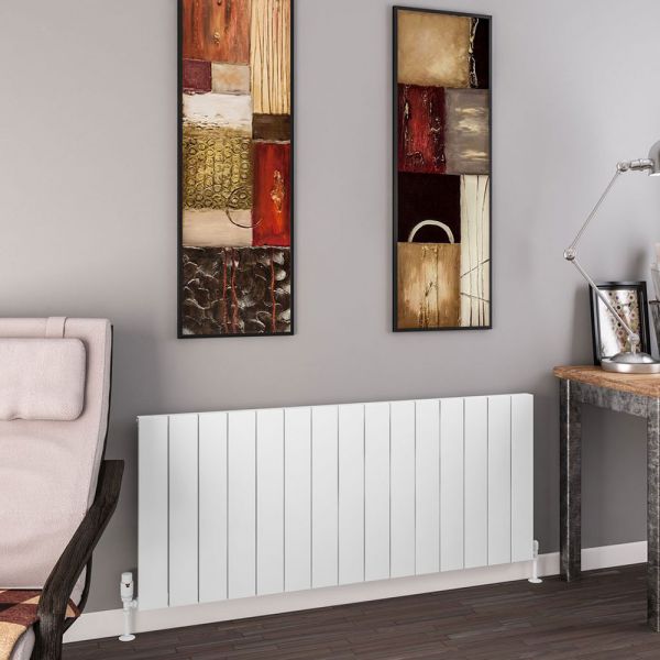 Eastbrook Charlton 600 x 1420 Matt White Aluminium Designer Radiator #2