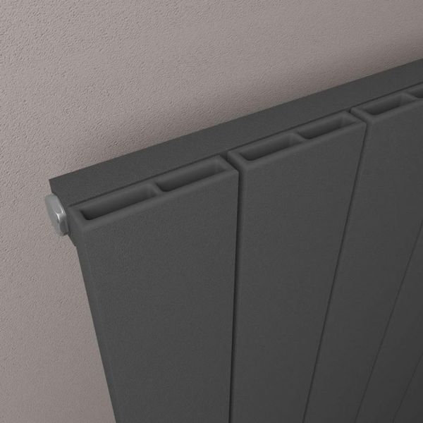 Eastbrook Charlton 1200 x 470 Matt Anthracite Aluminium Designer Radiator #3