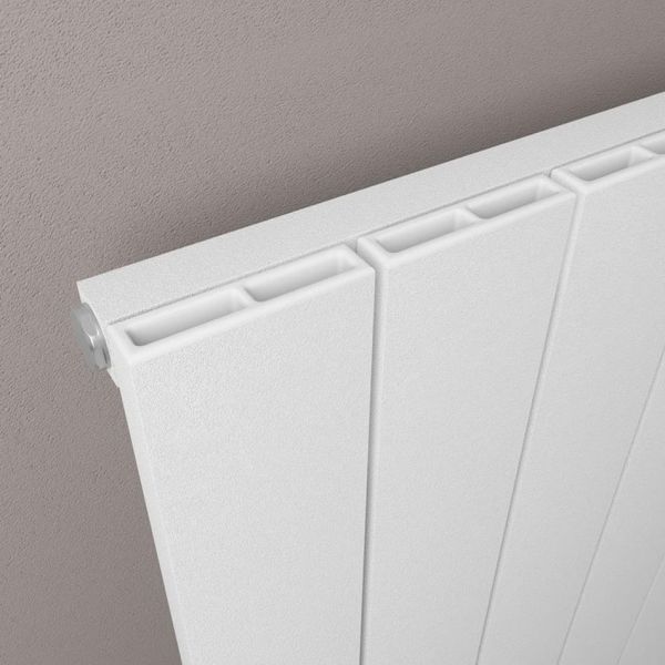 Eastbrook Charlton 1200 x 375 Matt White Aluminium Designer Radiator #3