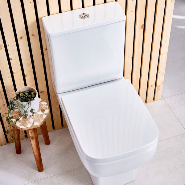 Apex Choices 600 Rimless Open Back Close Coupled Toilet #4