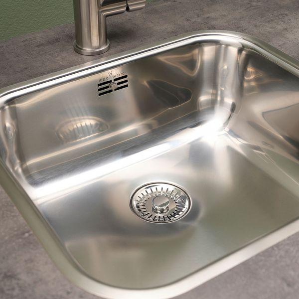 Reginox Colorado Single Bowl Stainless Steel Kitchen Sink 445 x 393mm #4