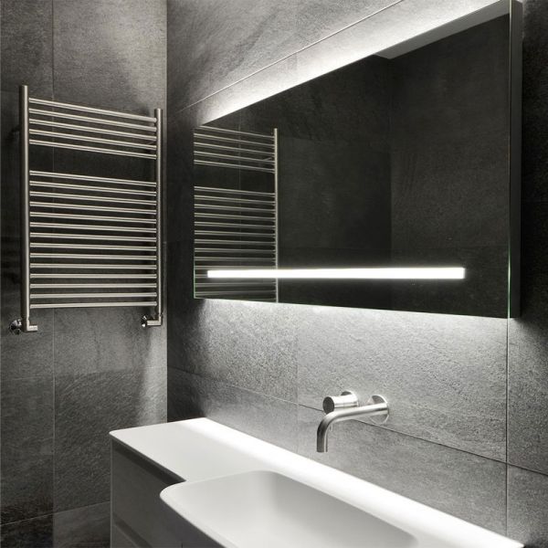 JIS Sussex Coombe 780mm x 500mm High Output Stainless Steel Towel Rail #2