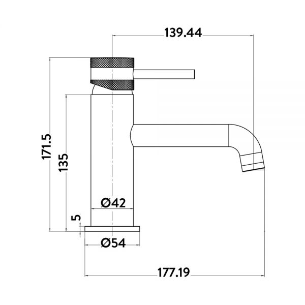 Apex Core Black Mono Basin Mixer Tap #3