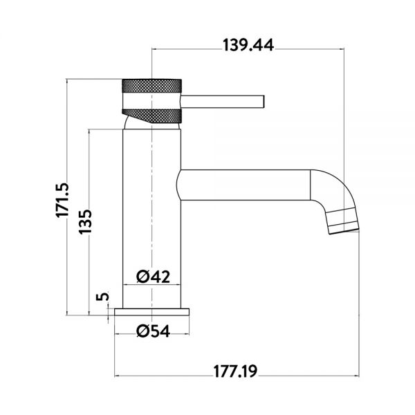 Apex Core Brass Mono Basin Mixer Tap #3