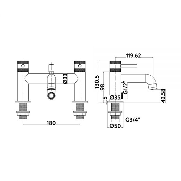 Apex Core Brass Bath Shower Mixer Tap #4