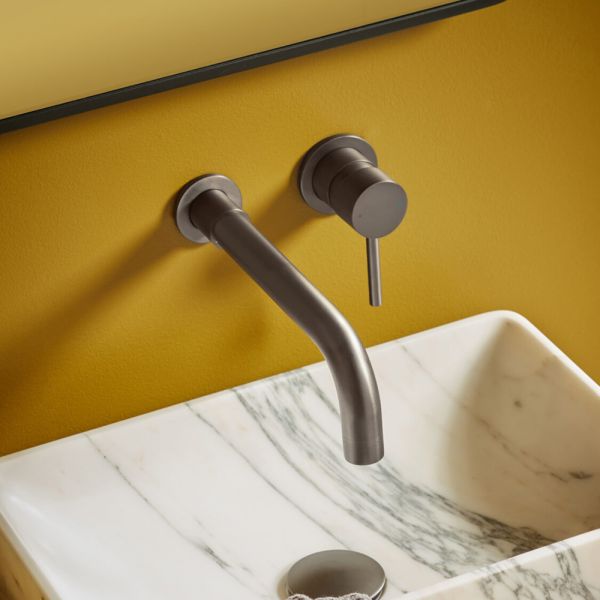 Apex Core Gunmetal Wall Mounted Bath or Basin Mixer Tap #2