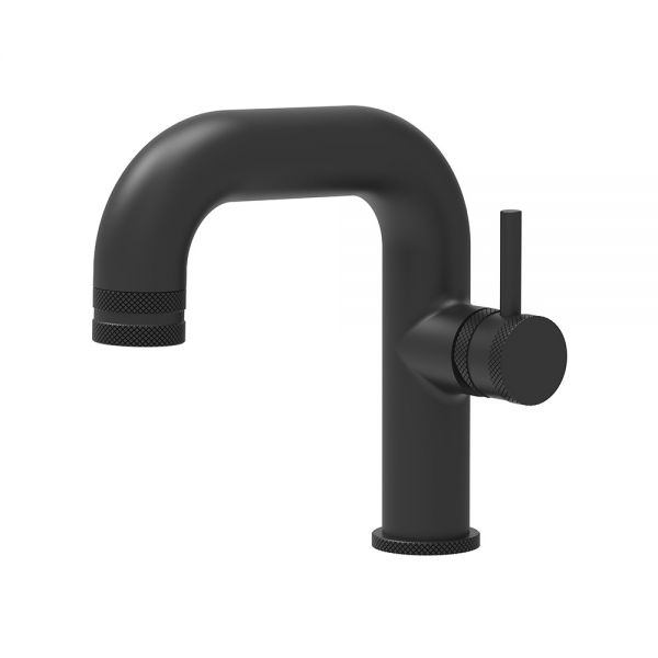 Apex Core Black Mono Basin Mixer Tap with Side Lever