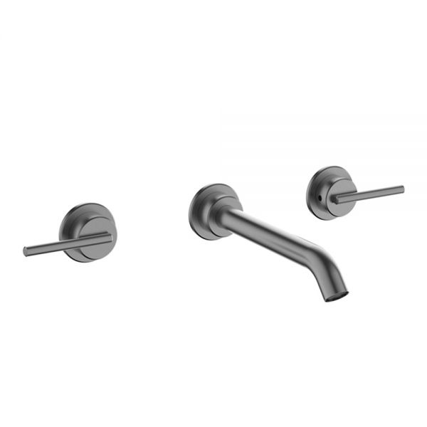 Crosswater 3ONE6 Lever Slate 3 Hole Wall Mounted Basin Mixer Tap