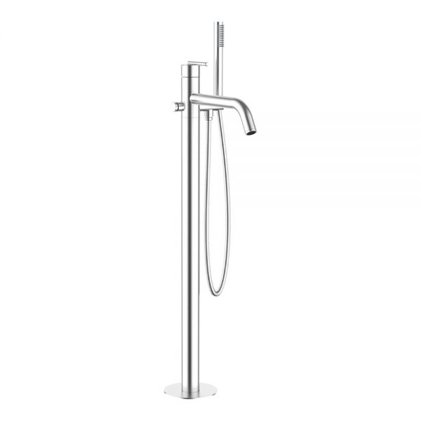 Crosswater 3ONE6 Lever Stainless Steel Floor Standing Bath Shower Mixer Tap