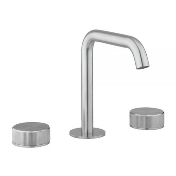 Crosswater 3ONE6 Stainless Steel Deck Mounted 3 Hole Basin Mixer Tap
