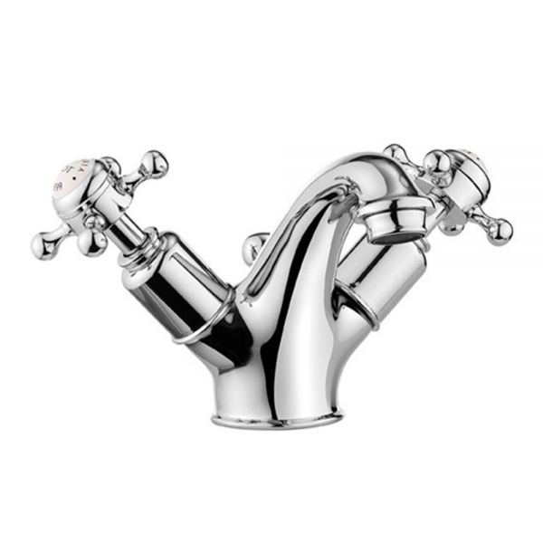 Crosswater Belgravia Crosshead Chrome Mono Basin Mixer Tap with Pop Up Waste