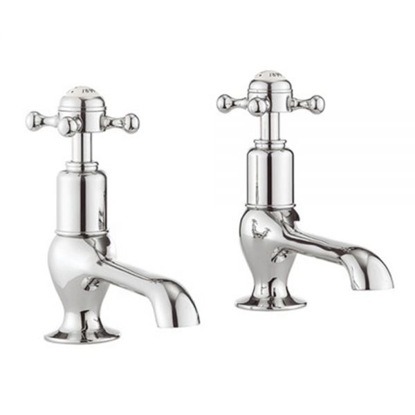 Crosswater Belgravia Crosshead Chrome Long Nose Basin Pillar Taps