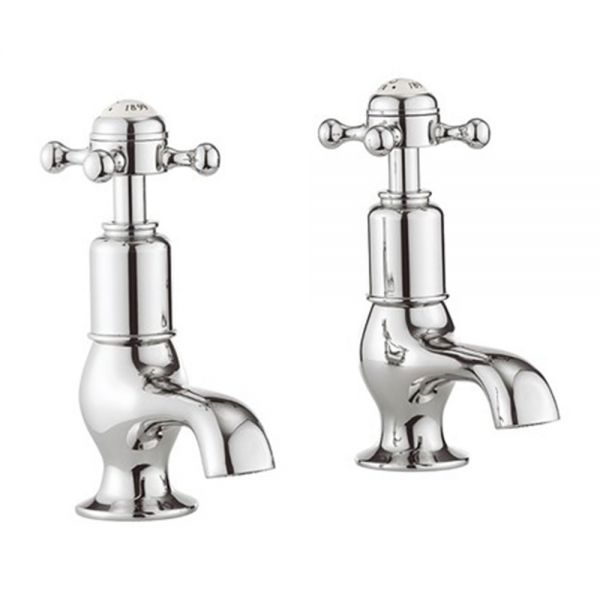 Crosswater Belgravia Crosshead Chrome Basin Pillar Taps
