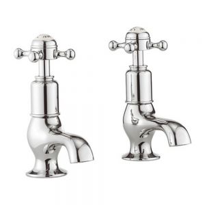 Crosswater Belgravia Crosshead Chrome Basin Pillar Taps