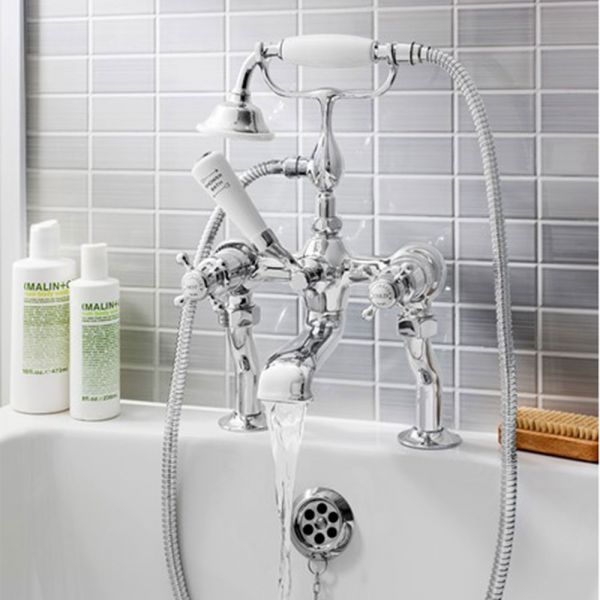 Crosswater Belgravia Crosshead Chrome Bath Shower Mixer Tap #2