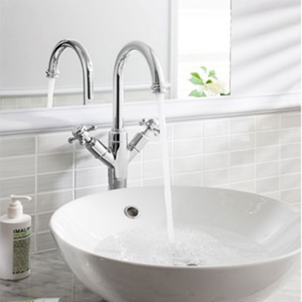Crosswater Belgravia Crosshead Chrome Tall Basin Mixer Tap #2