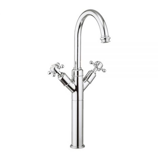Crosswater Belgravia Crosshead Chrome Tall Basin Mixer Tap