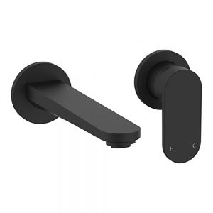 Crosswater Drift Matt Black Wall Mounted Basin Mixer Tap