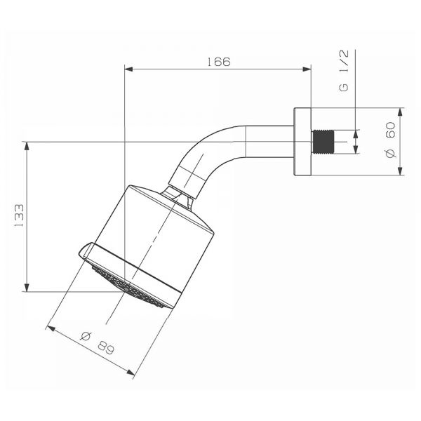 Crosswater Reflex Shower Head FH632C #2