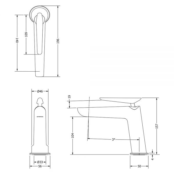 Crosswater Foile Brushed Brass Mono Basin Mixer Tap #2