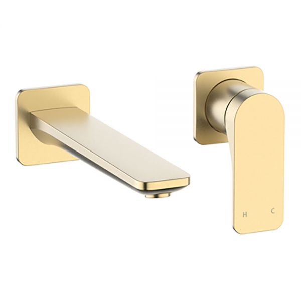 Crosswater Fuse Brushed Brass Wall Mounted Basin Mixer Tap