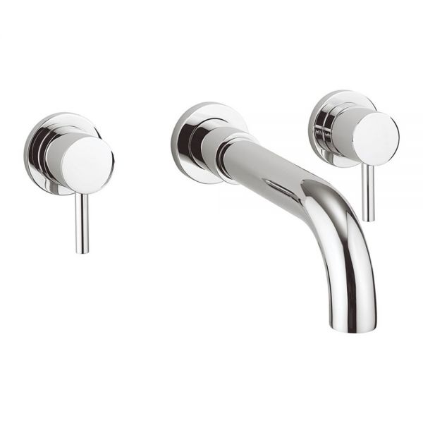 Crosswater Fusion Chrome 3 Hole Wall Mounted Bath Filler Tap