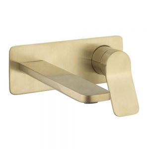 Crosswater Glide II Brushed Brass Wall Mounted Basin Mixer Tap