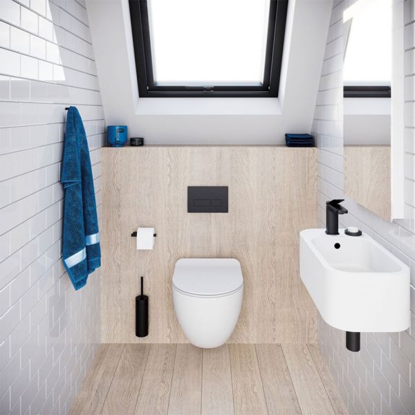 Crosswater Glide II Matt Black Mono Basin Mixer Tap #2