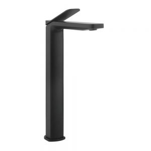 Crosswater Glide II Matt Black Tall Basin Mixer Tap