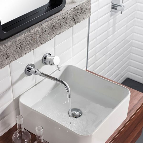 Crosswater Kai Lever Chrome Wall Mounted Basin Mixer Tap #3