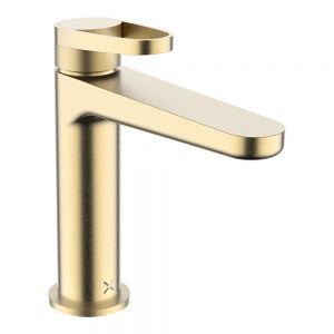 Crosswater Lazo Brushed Brass Mono Basin Mixer Tap
