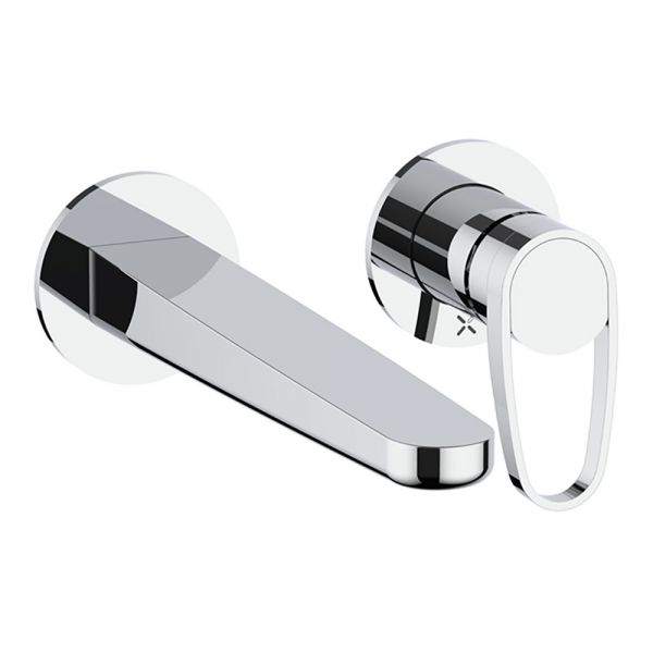 Crosswater Lazo Chrome Wall Mounted Basin Mixer Tap
