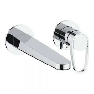 Crosswater Lazo Chrome Wall Mounted Basin Mixer Tap