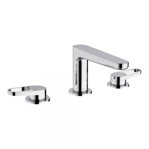 Crosswater Lazo Chrome Deck Mounted 3 Hole Basin Mixer Tap