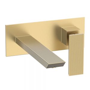 Crosswater Limit Brushed Brass Wall Mounted Basin Mixer Tap