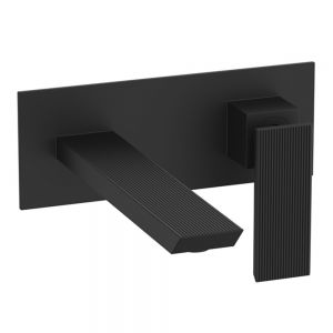 Crosswater Limit Matt Black Wall Mounted Basin Mixer Tap