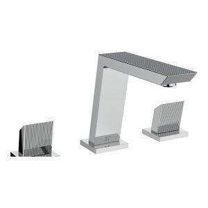 Crosswater Limit Chrome Deck Mounted 3 Hole Basin Mixer Tap