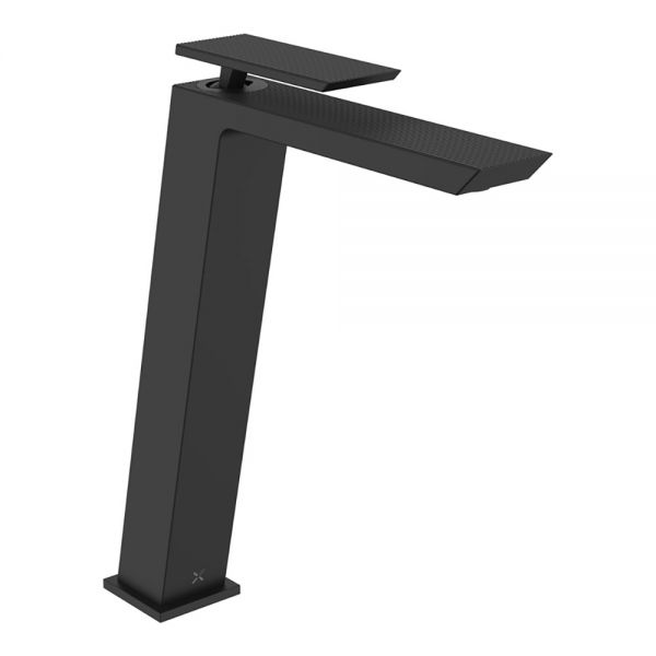 Crosswater Limit Matt Black Tall Basin Mixer Tap