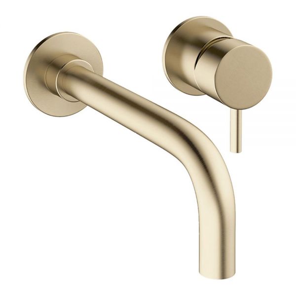 Crosswater MPRO Brushed Brass Wall Mounted Basin Mixer Tap