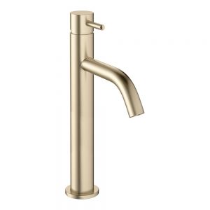 Crosswater MPRO Brushed Brass Tall Basin Mixer Tap