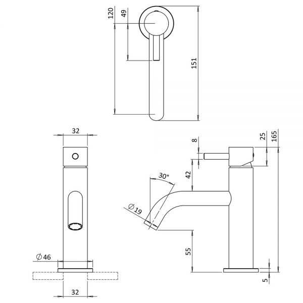 Crosswater MPRO Brushed Bronze Mono Basin Mixer Tap #2