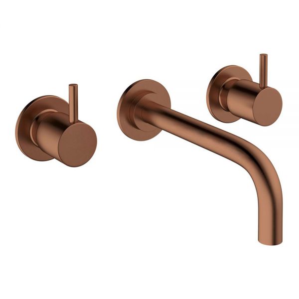Crosswater MPRO Brushed Bronze 3 Hole Wall Mounted Basin Mixer Tap