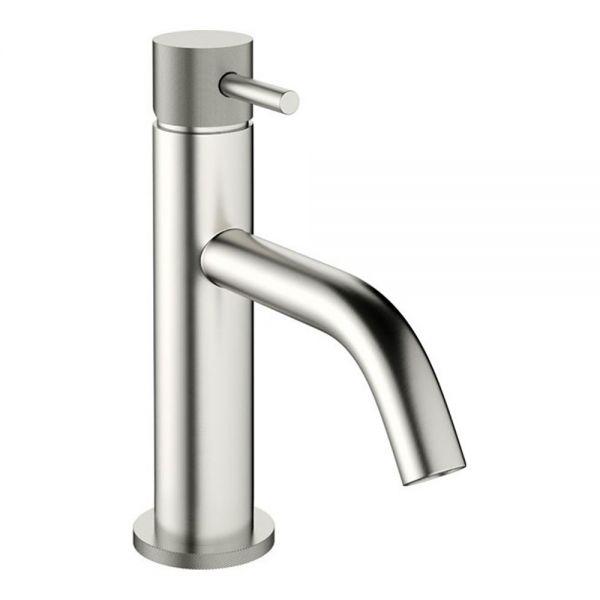 Crosswater MPRO Brushed Stainless Steel Effect Mono Basin Mixer Tap with Knurled Handle