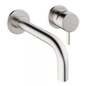 Crosswater MPRO Brushed Stainless Steel Effect Wall Mounted Basin Mixer Tap