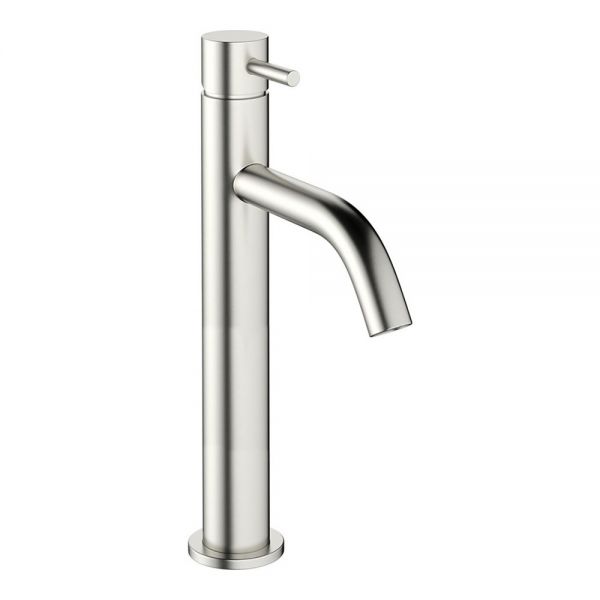 Crosswater MPRO Brushed Stainless Steel Effect Tall Basin Mixer Tap