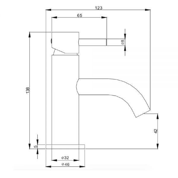 Crosswater MPRO Chrome Mini Basin Mixer Tap #2