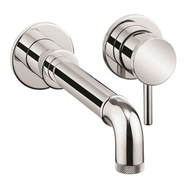 Crosswater MPRO Industrial Chrome Wall Mounted Basin Mixer Tap