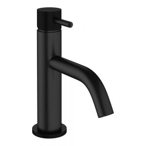 Crosswater MPRO Matt Black Mono Basin Mixer Tap with Knurled Handle