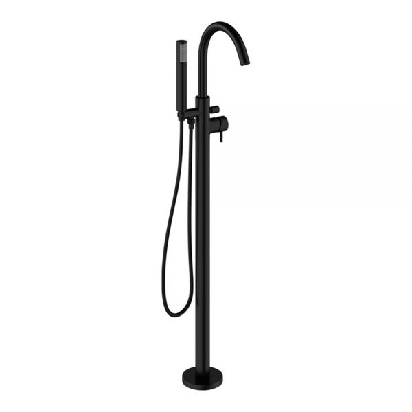 Crosswater MPRO Matt Black Floor Standing Bath Shower Mixer Tap