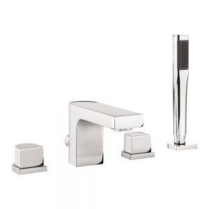 Crosswater Planet Chrome Deck Mounted 4 Hole Bath Shower Mixer Tap